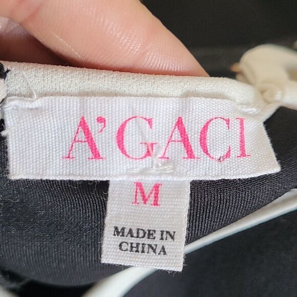 AGaci Sexy Black White Bodycon Out on The Town Dress - Picture 5 of 8